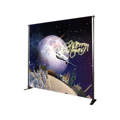 China Retractable Outdoor Stand Fabric Banner Backdrop Wall Portable Advertising Aluminum Foil For Party for sale