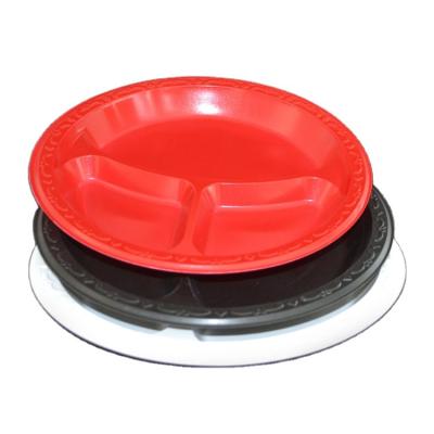 China MFPP Occasional Material Microwave Plastic Preservation Food Tray With 3 Compartments for sale