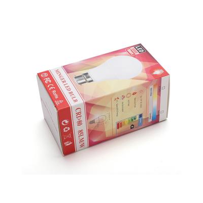 China Recycled Materials Four-color Printing 350g Cardboard White Color Box For Light Bulb for sale