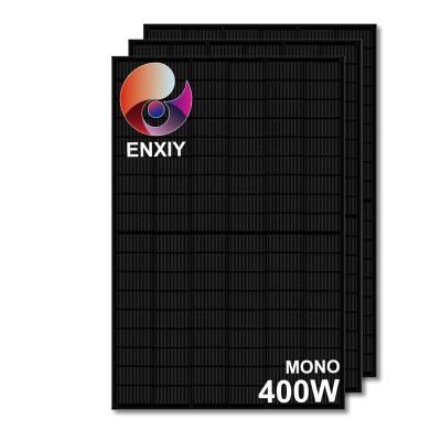 China Full 400w Enxiy Black Monocrystalline Solar Panel 390w 395w Solar Power System Off Grid 182*91mm for sale