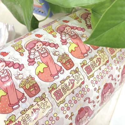 China Waterproof Custom Design Kawaii Aestheic Cute Washi Tape Making Scrapbooking Stationery Creative Washi Tape Sticker Roll for sale