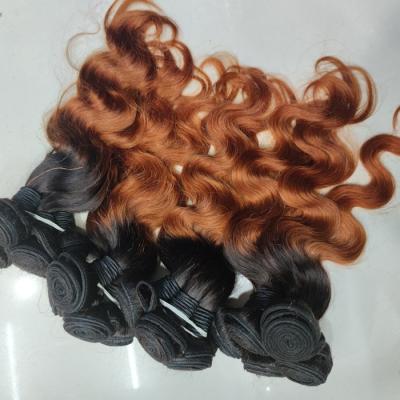 China Letsfly factory wholesale colored body wave remy hair brazilian colored brown hair weave extension 1B 99j for sale