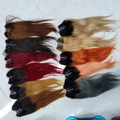 China Cheap Free Shipping Letsfly 9A Remy Human Hair Color Straight Silky Straight Raw Bundles Weave Hair Extensions 16 inch 30gram Hair for sale