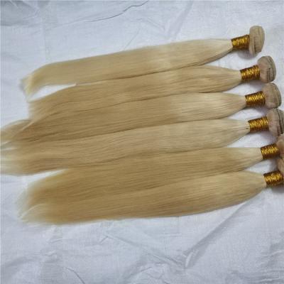 China European Natural Long Full Hair 613 Blonde Silky Straight Wave 3pcs Head Hair Extensioin For White Women for sale