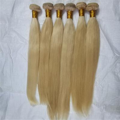 China Free Shipping Wholesale Remy Hair Grade 10A Silky Straight Wave Hair 10pcs and Light Wave Style #613 Silky Straight Blonde Hair Extension for sale