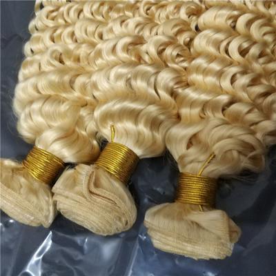 China Wholesale Deep Wave 613 Mink 613 Wavy Hair Brazilian Remy Hair Weave Brazilian Remy Blonde Hair Weave Extension for sale