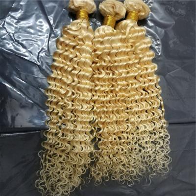 China Letsfly Blonde Brazilian Deep Wave Mink Blonde Hair 613 Wet And Wavy Wet And Wavy Hair Extension for sale