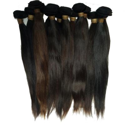 China Wholesale Letsfly Silky Straight Hair 10bundles Cheap Mix Brown Cuticle Aligned Virgin Hair Raw Brazilian Straight Hair Weave Extension for sale