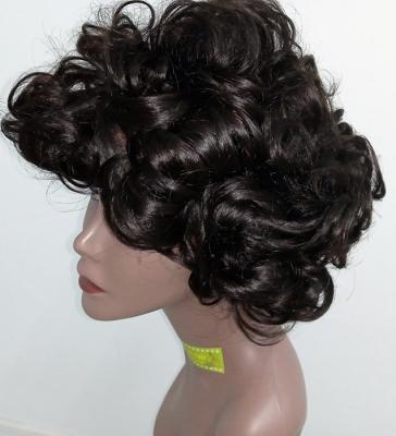 China Letsfly 2021 New Fashion Style Full Spring Loop Short Hair Wig Machine Made Fluffy Headwear for sale