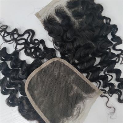 China Wholesale Hair Closure 5pcs Curly Curly Remy Human Hair Lace Closure Brazilian Kinky Curly Wholesale With Baby Hair for sale