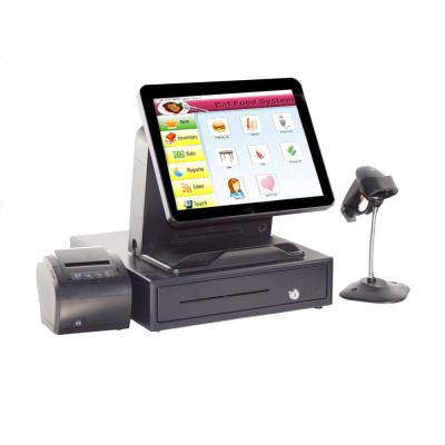 China High Quality 15' All In One POS Offline PC Supermarket Cashier System POS Machine 32GB SSD for sale