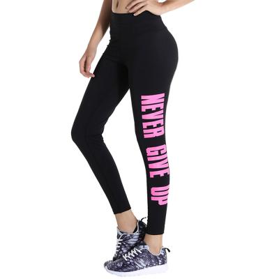 China Antibacterial hot sale high quality letter leggings with pockets custom logo factory wholesale for sale