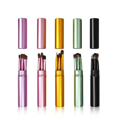 China Angular Blush Cheap 4pcs Makeup Brushes Small And Portable Easy To Hold Travel Size Makeup Brush for sale