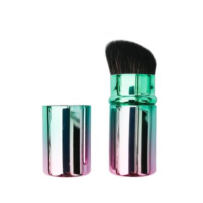 China Powder brush babuki brush cosmetic colorful single retractable powder brush for sale