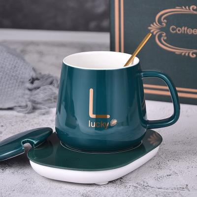 China A industrial must for winter 2022 temperature changing intelligent ceramic temperature-controlled intelligent heating control mug heater for sale