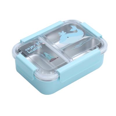 China High Quality Freshness Preservation Insulation 304 Stainless Steel Tiffin Box Stainless Steel Lunch Box Food Preparing Meal Lunch for sale