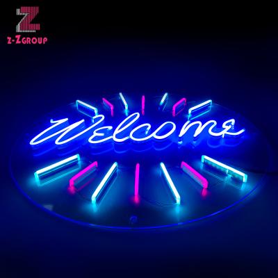 China 2019 coffee Z-Z Group rechargeable battery neno sign custom acrylic pink neon led sign neon sign maker for sale