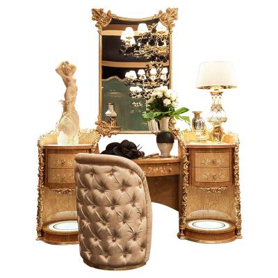 China Manual Solid Wood Carving New Style, Comfortable, Refined And Elegant, Customizable Solid Wood Carving Handmade Dressing Table for sale