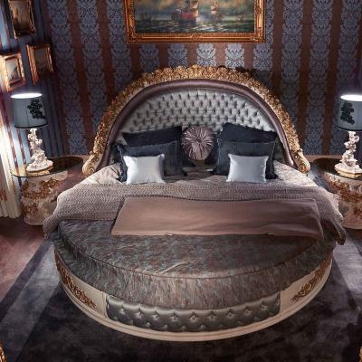 China Other Antique High Luxury European Style Solid Wood Frame Hand Carved Bedroom Furniture Classic Bedroom for sale