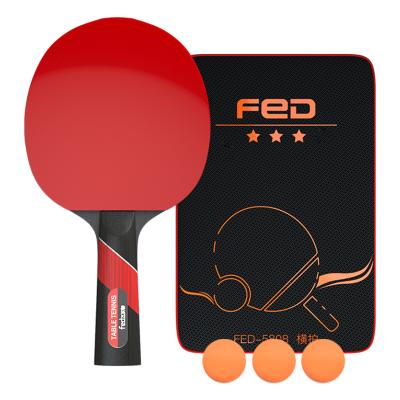 China Promotional High Quality Fitness Equipment Feierdun Logo Indoor Racket Pure Wood Custom Ping Pong for sale