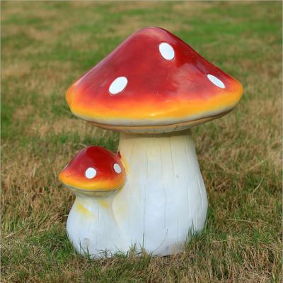 China Europe Hot Selling Simulation Mushroom Garden Yard Glass Reinforced Handwork Ornaments Decoration Custom Crafts for sale