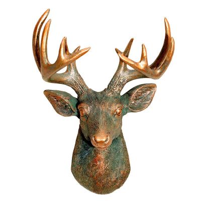 China Custom Resin Figurine Manufacturer Europe Exquisite Animal Decoration Detail Elk Sculpture for sale