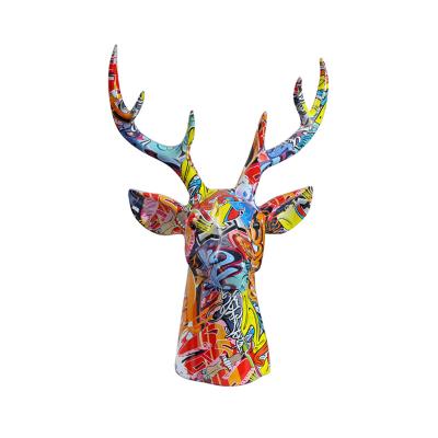 China Indoor Europe Decoration Elks Resin Ornaments Environmentally Friendly Resin Crafts for sale