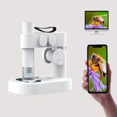 China 2 in 1 Educational Design STEAM Toys Science 2 IN 1 Upright Handheld Intelligent Kids Microscope Toy for sale