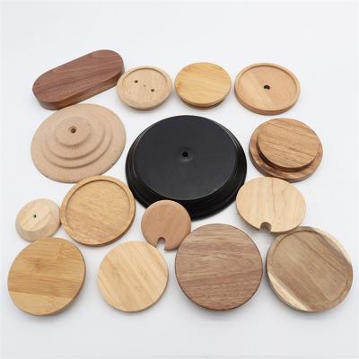 China Non Leak Safe For Kids Sealing Lids Bamboo Wooden Reusable Jar Canning Caps Drinking Jar Supplies for sale