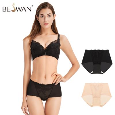 China Beswan Breathable 2022 Waist Seamless Panties Quick Dry Women's Underwear Girl Bra Panties Breathable Seamless Women Low Waist Lingerie for sale