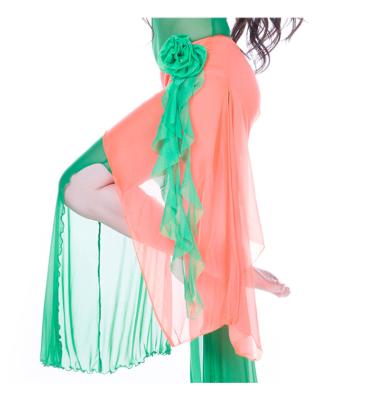 China Elegant Mesh Belly Dancing Hip Scarves Costumes Suit , Modern Belly Dance Wear for sale