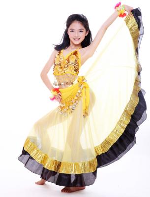 China Chiffon Girls Belly Dancing Costume for sale