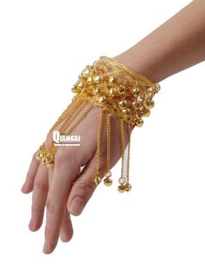 China Golden Belly Dance Accessories , Girls Bracelet With Beaded Tassel for sale