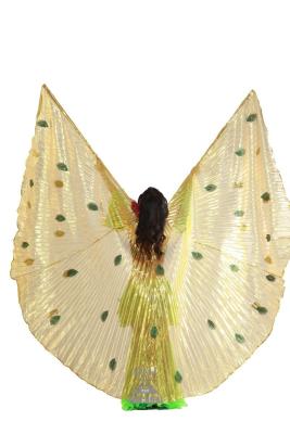 China Light Decron Belly Dance Wings With Peacock Pattern For Dancing Party for sale