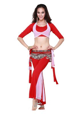 China Professional Slim Belly Dance Practice Costumes , 3 Pieces A Set For Ladies for sale