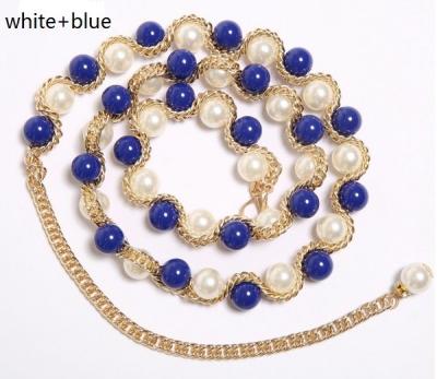 China Bright Pearl Aluminum Waist Chain Beautiful For Costumes Decoration for sale