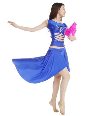 China Hollow Up Top Belly Dance Performance Costumes For Lady Dance Practice Wear for sale