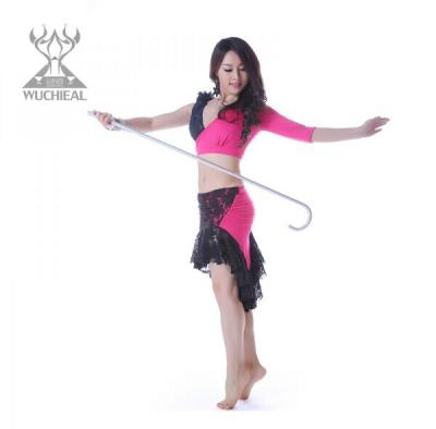 China Women Fresh Belly Dance Training Clothes Deep V design For Dance Stage for sale