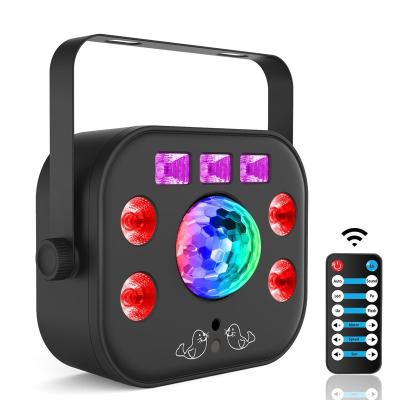 China Hot Selling Amazon Theme Park Lights 4pcs Remote Control 2022 RGBW Mini 60w 4in1 Led Effect Lighting RGB Laser Strobe Magic Ball for sale