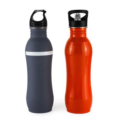 China OEM Stainless Steel Water Bottle Sport Sustainable Running Water Bottle With Straw Lid for sale