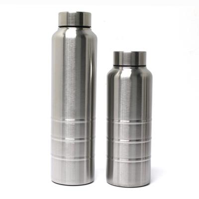 China Stainless Steel Silicone Viable Single Wall Seal Fitness Sport Leakproof Water Bottle for sale