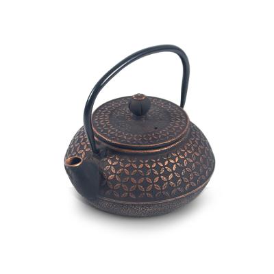 China Koodee Tetsubin 1.1L Cast Iron Teapot Kettle Viable Japanese Peony Flower Pattern for sale