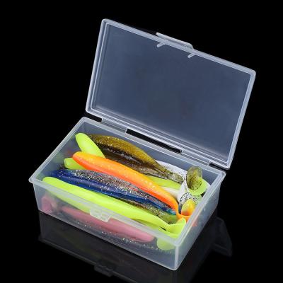 China Custom Clear Silicone Vibe Soft Spoon Packaging Storage Set Plastic Tackle Fishing Lure Box for sale