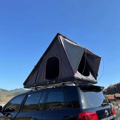 China Extended Type Outdoor Hard Shell Car Roof Diagonal Tent Camping Aluminum Alloy Support Off Ground Tent Car Roof Tent for sale