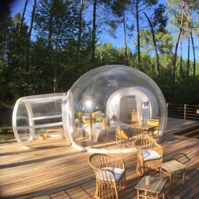 China Outdoor Simple Clear Transparent Dome Tent Inflatable Igloo Tunnel Outdoor Bubble Tent For Sale 3m/4m/5m/6m/Gold Customized for sale