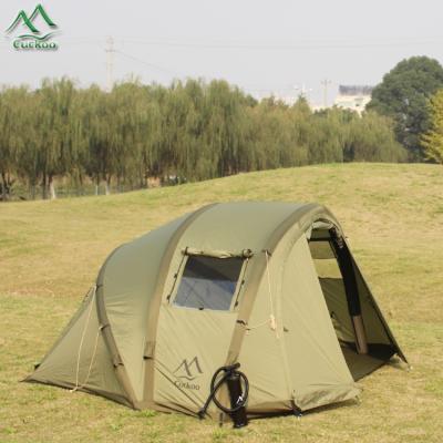 China Outdoor Fishing Peekaboo Oxbridge Platform Double Rising Tent 2 People Outdoor Padded Tent Fishing Portable Inflatable Tent for sale