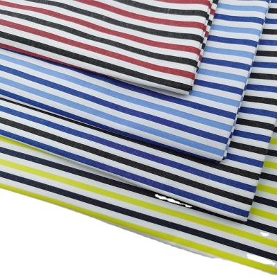 China 2022 breathable high quality manufacturer of Wholesale Pants and skirt fabric colors chat dress shirt black and white dyed fabric stripe for sale