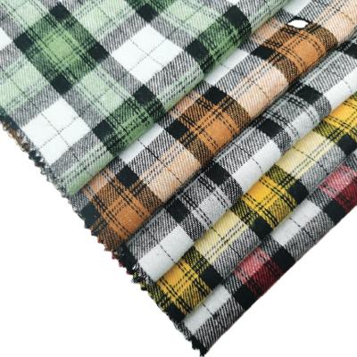 China High Quality Breathable Four Seasons Heat Textile Plaid Textile Brushed Velvet Fabric For Shirts Clothes for sale