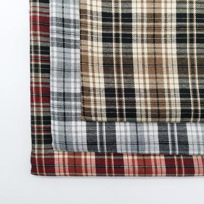 China Breathable Present Goods 21s TC Flannel Checks Brushed Sueded Yarn Dyed Woven Fabric For Shirts Dress for sale