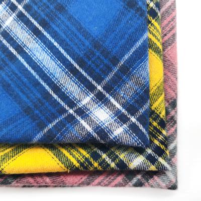 China New Best Breathable Fashion Price Yarn Dyed Flannel Fabric Twill Woven Plaid Fabric For Christmas Plaid for sale